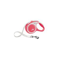 Flexi New Comfort Tape Grijs & Rood Extra Kleine 3m Intrekbare Hondenriem/Leiding voor honden tot 12kgs/26lbs - thumbnail
