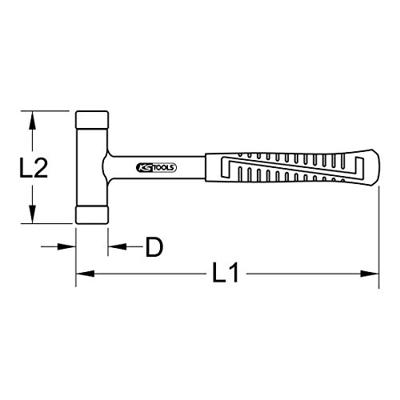 KS Tools 140.5274 Terugslagvrije breekhamer, 990g