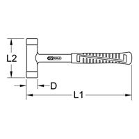 KS Tools 140.5274 Terugslagvrije breekhamer, 990g - thumbnail