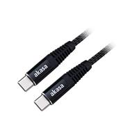 Akasa USB-C naar USB-C 100W PD oplaadkabel | 20V / 5A | Gevlochten kabel | E-Marker Smart Chip | 1m | AK-CBUB54-10BK - thumbnail