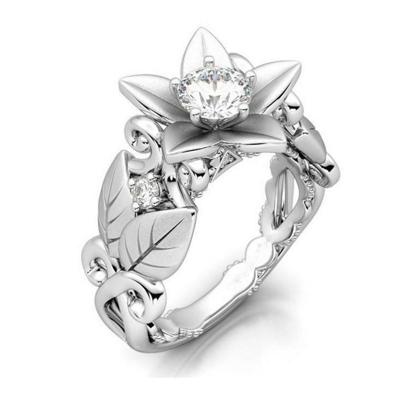 Fashion Rose met diamant vrouwen trouwring Ringmaat: 9