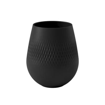 Villeroy & Boch Manufacture Collier Noir Vaas Carre S 14 cm Villeroy & Boch Manufacture Collier Noir Vaas Carre S 14 cm