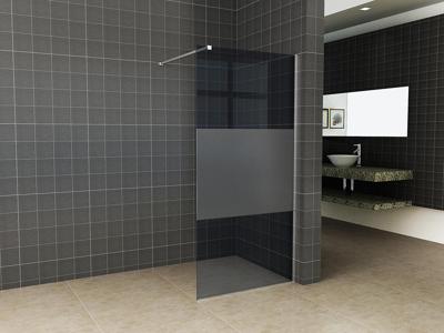 Inloopdouche Wiesbaden Slim Rookglas met Middenband 100x200 8mm Nano Coating Inloopdouche Wiesbaden Slim Rookglas met Middenband 100x200 8mm Nano Coating