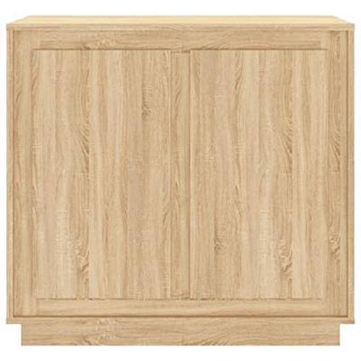 Dressoir 80x34x75 cm bewerkt hout sonoma eikenkleurig Dressoir 80x34x75 cm bewerkt hout sonoma eikenkleurig