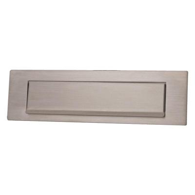 Briefplaat rechthoek met klep 335x95mm RVS Briefplaat rechthoek met klep 335x95mm RVS