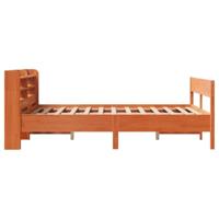 Bedframe zonder matras massief grenenhout wasbruin 120x190 cm - thumbnail