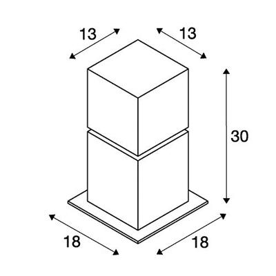 SLV 1000344 SQUARE POLE 30 Staande buitenlamp Energielabel: E (A - G) LED vast ingebouwd 20 W RVS SLV 1000344 SQUARE POLE 30 Staande buitenlamp Energielabel: E (A - G) LED vast ingebouwd 20 W RVS