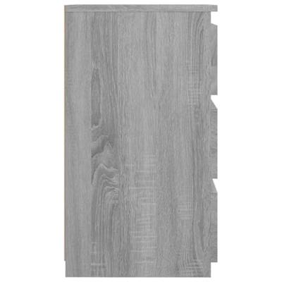 Nachtkastjes 2 st 40x35x62,5 cm bewerkt hout grijs sonoma eiken