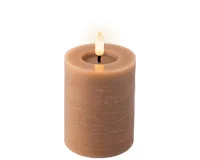 LED kaars Lumineo Bruin Ø 7 x 11,2 cm Vlameffect - thumbnail