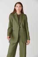 Floria Collective Dames Blazer Janne in het Olijf Groen - Handgemaakt Colbert van Merino Wol - Getailleerd Oversized Look - thumbnail