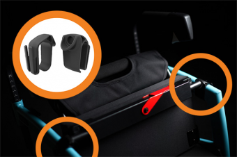 Rollz Motion rolstoelkit 3 in 1 - houder voor tas, wandelstok en rolstoelpakket | Accessoires | 2030RM0049