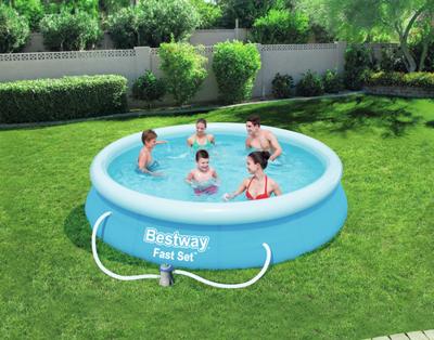 Bestway Opblaasbaar Zwembadring met Filter 366x76 cm Tuin 57274
