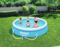 Bestway Opblaasbaar Zwembadring met Filter 366x76 cm Tuin 57274 - thumbnail
