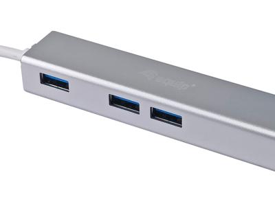 Equip 133481 usb-c to 3-port usb 3.0 hub with gigabit adapter