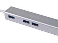Equip 133481 usb-c to 3-port usb 3.0 hub with gigabit adapter - thumbnail