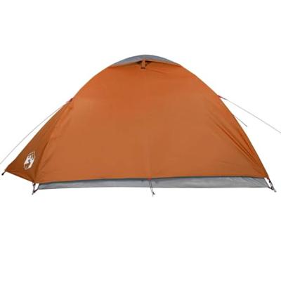 VidaXL Koepeltent 4-persoons waterdicht grijs en oranje