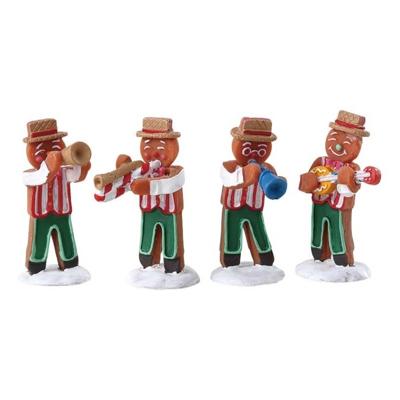Kerstfiguur Gingerbread jazz set of 4 LEMAX - Lemax