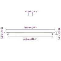 VidaXL Handvatten 5 st 480 mm roestvrij staal zilverkleurig - thumbnail