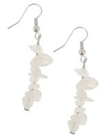 Oorbellen Jade Wit Splitsteen - thumbnail