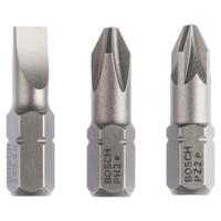 Bosch Accessoires 3-delige bitset Extra Hard (assorti) S 1,0x5,5; PH2; PZ2; 25 mm 3st - 2607001766 - thumbnail