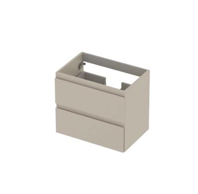 INK - Onderkast 2 Laden Greeploos Gelakt - 600x400x520 Mm - Mat Kasjmier Grijs