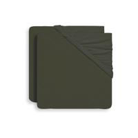 Jollein hoeslaken jersey 60 x 120 cm Leaf Green (2-pack) Maat - thumbnail