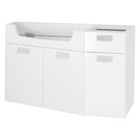 Onderkast Differnz Fabulous 100 cm Hoekmodel Links Wit Differnz - thumbnail