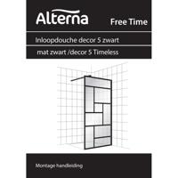 Inloopdouche BWS Free Time 140x200 cm Zwart Decor 5 Timeless Coating Mat Zwart Profiel Boss & Wessing - thumbnail