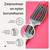 Olivia Garden Fingerbrush Iconic Boar & Nylon Mint - thumbnail