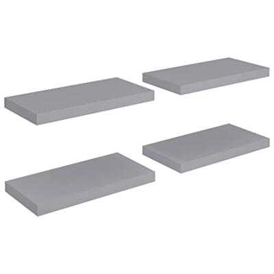 VidaXL Wandschappen zwevend 4 st 50x23,5x3,8 cm mdf grijs VidaXL Wandschappen zwevend 4 st 50x23,5x3,8 cm mdf grijs