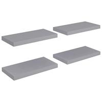 VidaXL Wandschappen zwevend 4 st 50x23,5x3,8 cm mdf grijs - thumbnail