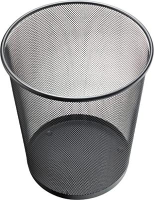 Helit the circle network H2518595 Prullenbak 15 l (Ø x h) 26.5 cm x 28 cm Metaal Zwart 1 stuk(s)