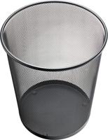 Helit the circle network H2518595 Prullenbak 15 l (Ø x h) 26.5 cm x 28 cm Metaal Zwart 1 stuk(s) - thumbnail