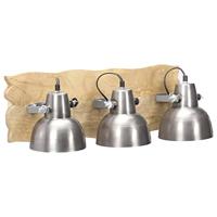 VidaXL Wandlamp industrieel e27 68x23 cm mangohout zilverkleurig - thumbnail