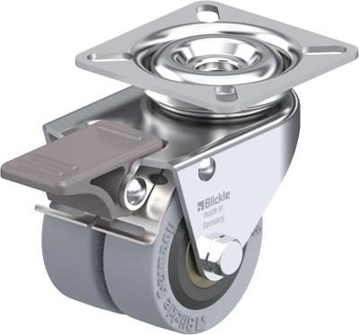 Blickle LDA-VPA 50K-FI Dubbel zwenkwiel Wieldiameter: 50 mm Draagvermogen (max.): 80 kg 1 stuk(s)
