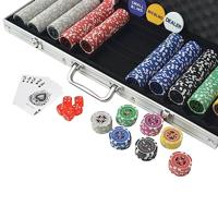 Pokerset met 500 chips aluminium - thumbnail