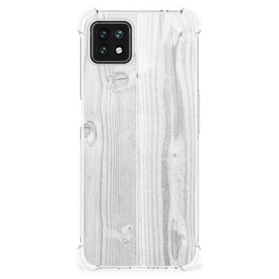 OPPO A53 5G | A73 5G Stevig Telefoonhoesje White Wood OPPO A53 5G | A73 5G Stevig Telefoonhoesje White Wood