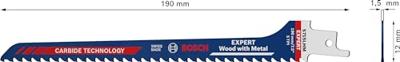Bosch Accessories 2608900384 Expert Wood with Metal” S 715 LHM-zaagblad, 1 stuk Zaagbladlengte 190 mm 1 stuk(s) Bosch Accessories 2608900384 Expert Wood with Metal” S 715 LHM-zaagblad, 1 stuk Zaagbladlengte 190 mm 1 stuk(s)