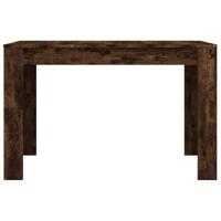 Eettafel 120x60x76 cm bewerkt hout gerookt eikenkleurig - thumbnail