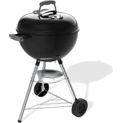 Weber Bar-B-Kettle Houtskoolbarbecue - 47 cm diameter - Ingebouwde thermometer - Geëmailleerd staal - 6 couverts - Zwart