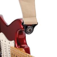 D&apos;Addario 30BAL01 Comfort Leather Auto Lock Guitar Strap Tan gitaarband - thumbnail