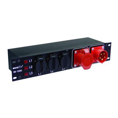 Eurolite SB 1000 16A drie fasen krachtstroomverdeler Eurolite SB 1000 16A drie fasen krachtstroomverdeler
