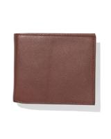 HEMA Billfold portemonnee laag leer bruin - thumbnail