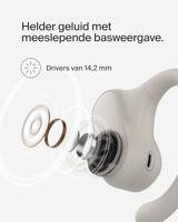 Belkin SoundForm ClearFit Open-Ear Wireless Earbuds, lichte langdurig comfortabele draadloze oordopjes, waterbestendig (IPX5), draadloze oortjes voor sport, hiken, fietsen, hardlopen en meer - Zand - thumbnail