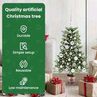 VidaXL Kerstboom met 150 led met standaard groen 90 cm pe - thumbnail