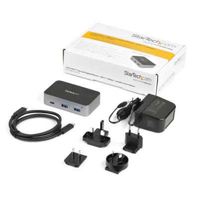 StarTech.com 3-poorts USB-C hub USB 3.1 Gen2 (10 Gbps) naar 2x USB-A & 1x USB-C - zelfgevoed incl universele voedingsadapter (HB31C2A1CGS)