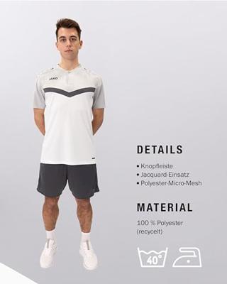 JAKO 6324 Polo Iconic - Wit/Zachtgrijs/Antra Light - XL