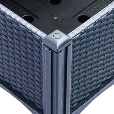 Plantenbak met latwerk 120x40x142 cm polypropeen grijs Plantenbak met latwerk 120x40x142 cm polypropeen grijs