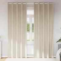 VidaXL Verduisterende gordijnen 2 pcs crème 140 x 245 cm fluweel - thumbnail
