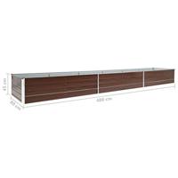 VidaXL Plantenbak verhoogd 480x80x45 cm gegalvaniseerd staal bruin - thumbnail